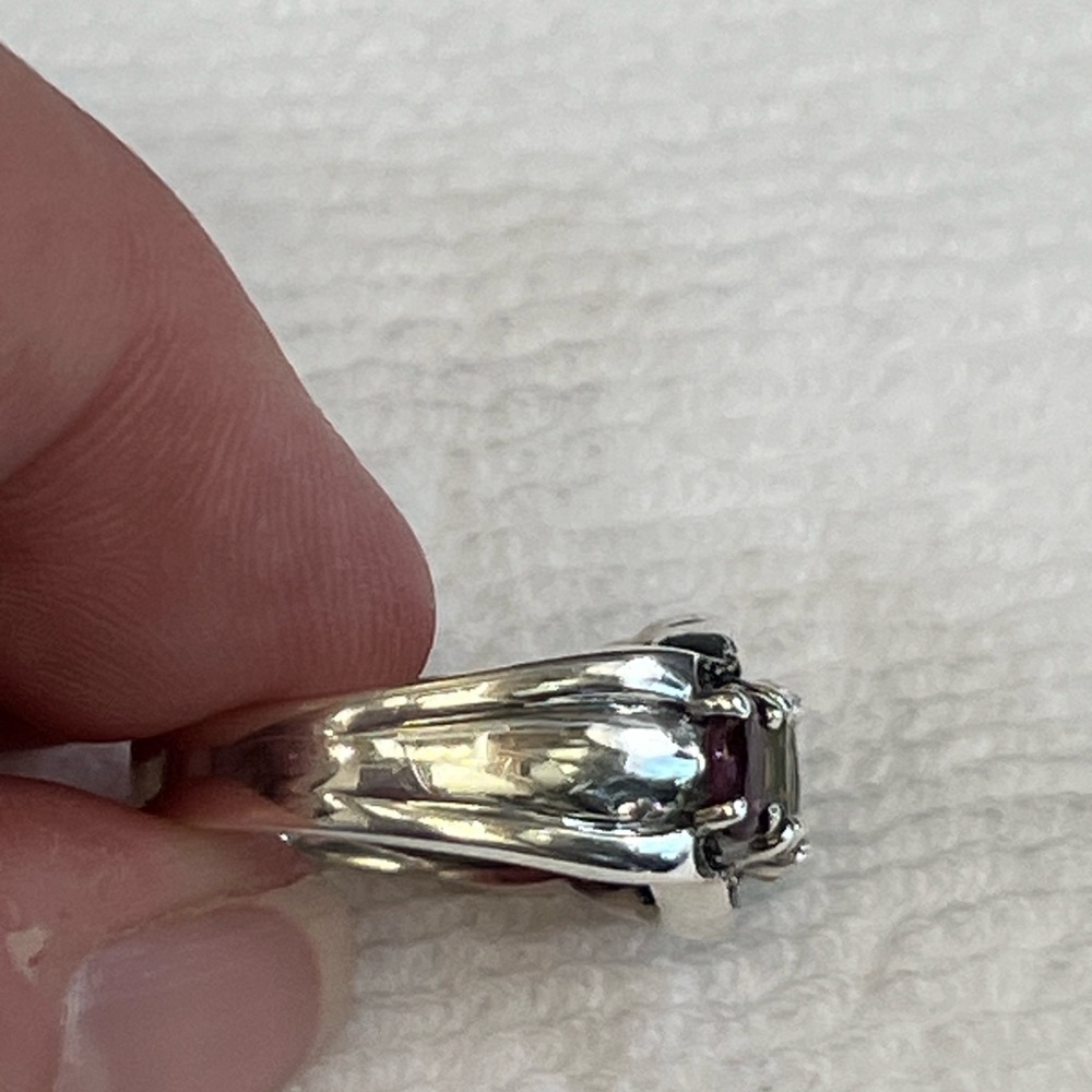 Vibrant Sterling Silver Ring With Multicolor Gems… - image 7